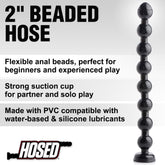 Hosed 19 Inch Beaded Thick Anal Snake